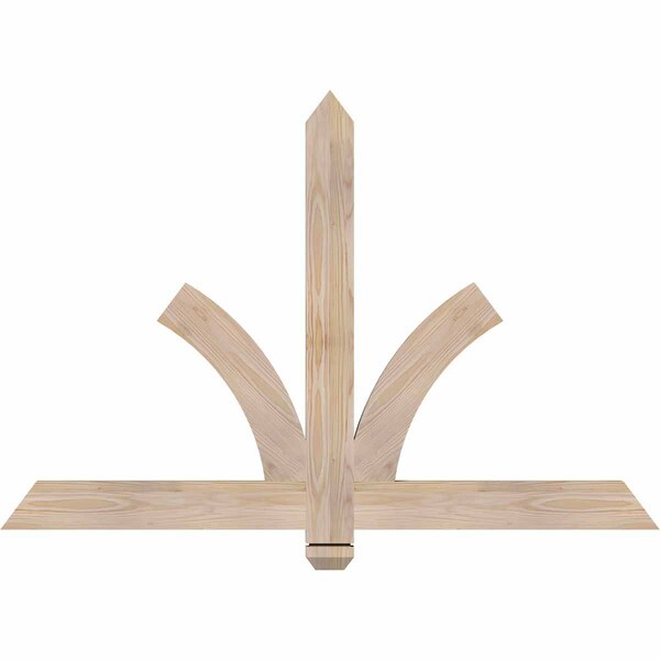 Ekena Millwork Redmond Smooth Timber Gable Bracket, Douglas Fir, 48"W x 32"H x 1 1/2"D x 3 1/2"F, 16/12 Pitch GBW048X32X0204RED00SDF - main